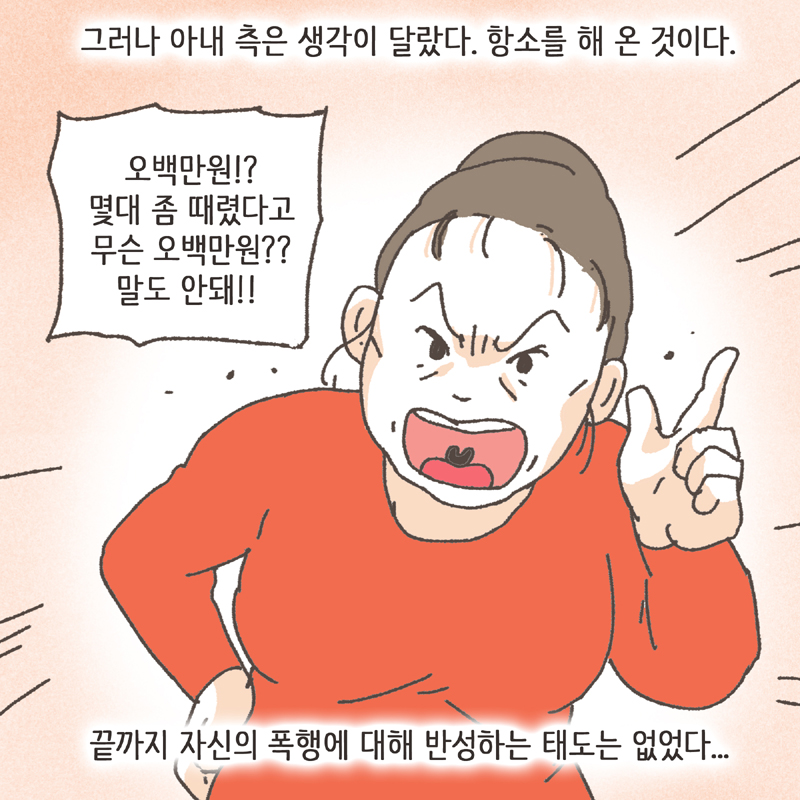 cctv에는 아내의 무자비한 폭행이 담겨있었다 — 웹툰 장면 12