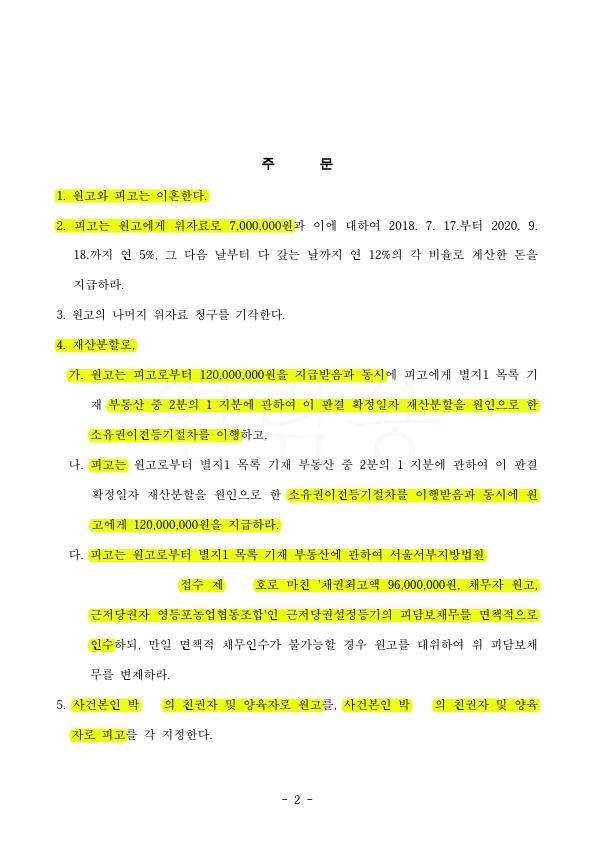 2.jpg 극심한 가정폭력으로 이혼청구, 전업주부 재산분할 50% 판결 승소 — 사례 자료 5