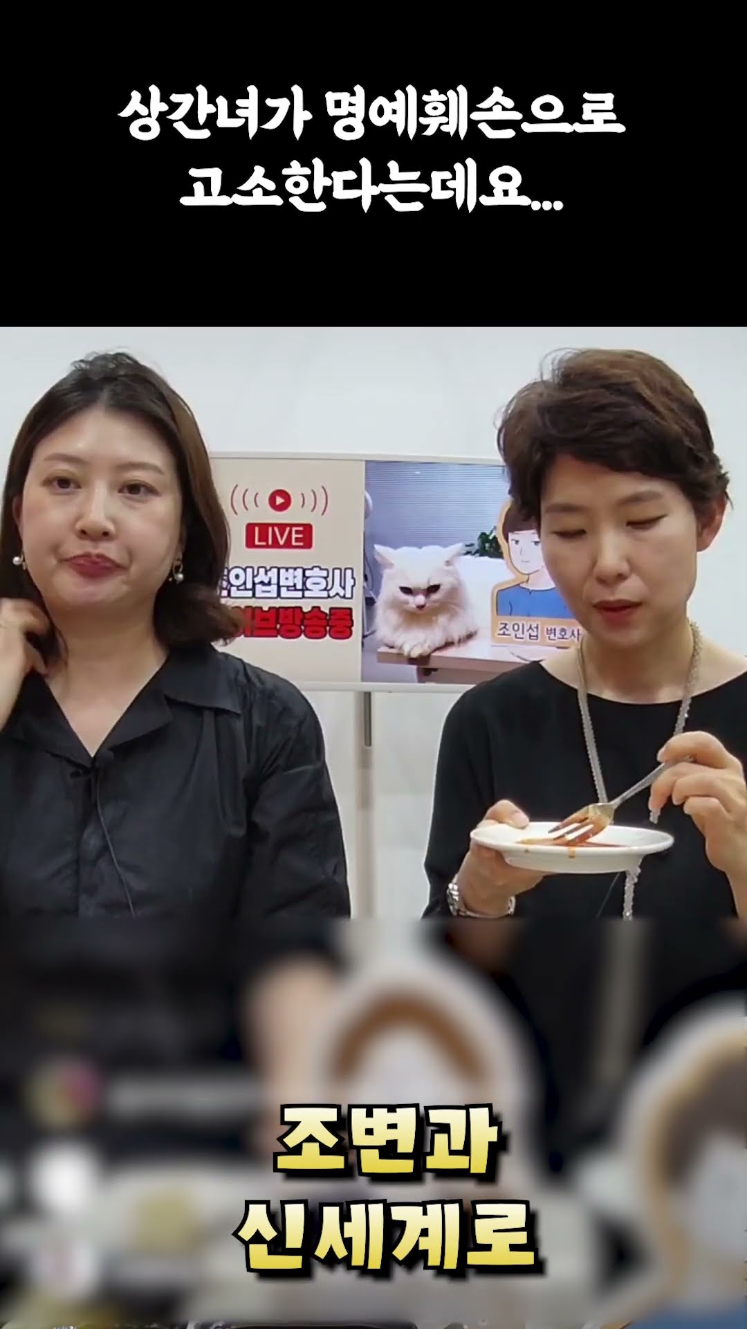 상간녀가 명예훼손으로 고소한다고해요